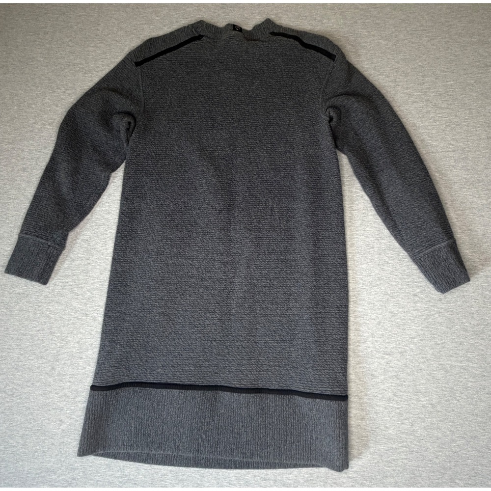 Lululemon On Repeat Gray Textured Knit Long Sleeve Mock Neck Mini Dress 6 - Picture 6 of 11